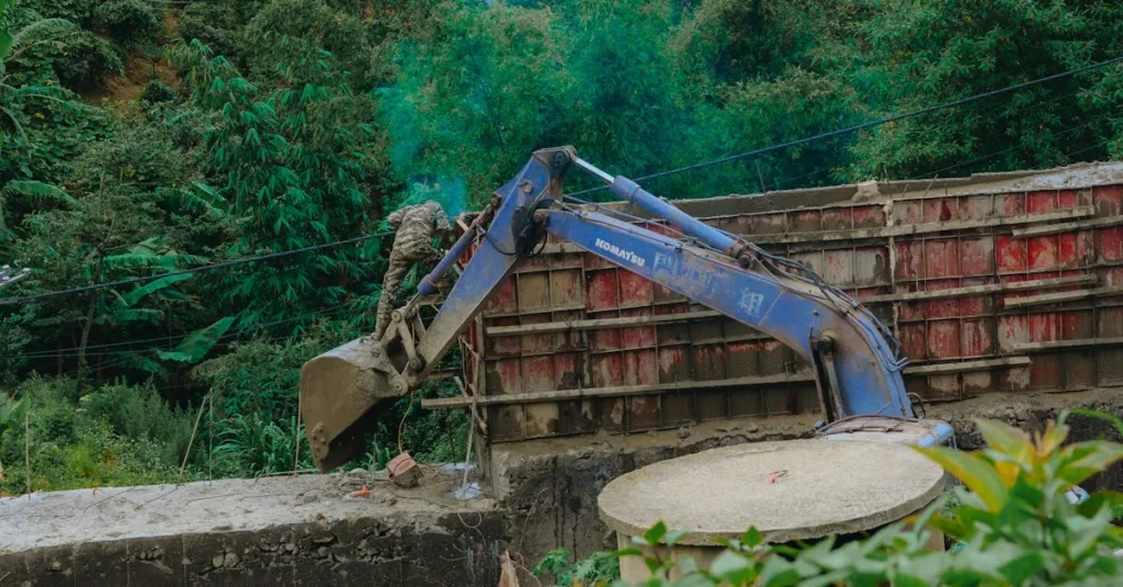 service d'excavation de bunker professionnel pour vos projets de construction sécurisée. expertise et équipement adaptés pour creuser des abris souterrains fiables.